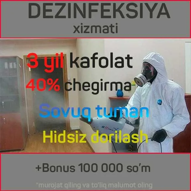 Dezinfeksiya xizmati Служба дезинфекции