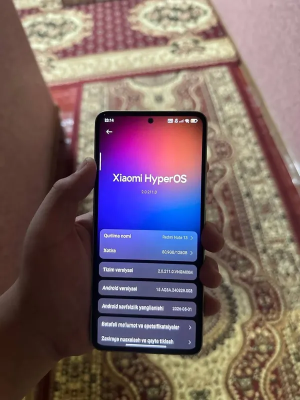 Redmi not 13 5G 8/128 Green xolati ideal aybi yoʻq 5