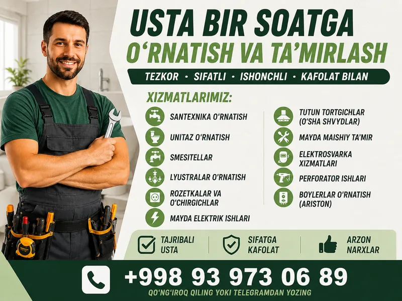 Bir soatga usta | Remont va o'rnatish