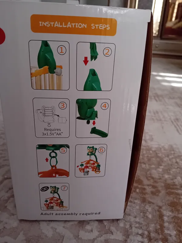 Pultli bolalar karavoti uchun musiqali mobil 3