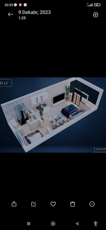 1 xonali studio zamonaviy 1