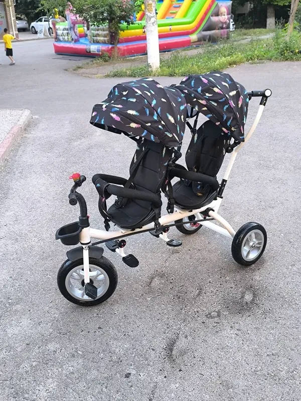 Коляска, Egizlarga uch oyoqli velosiped, velokolyaska, велоколяска