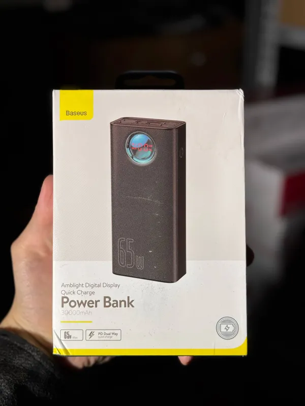 Baseus power bank 30000mAh 65W (черный)