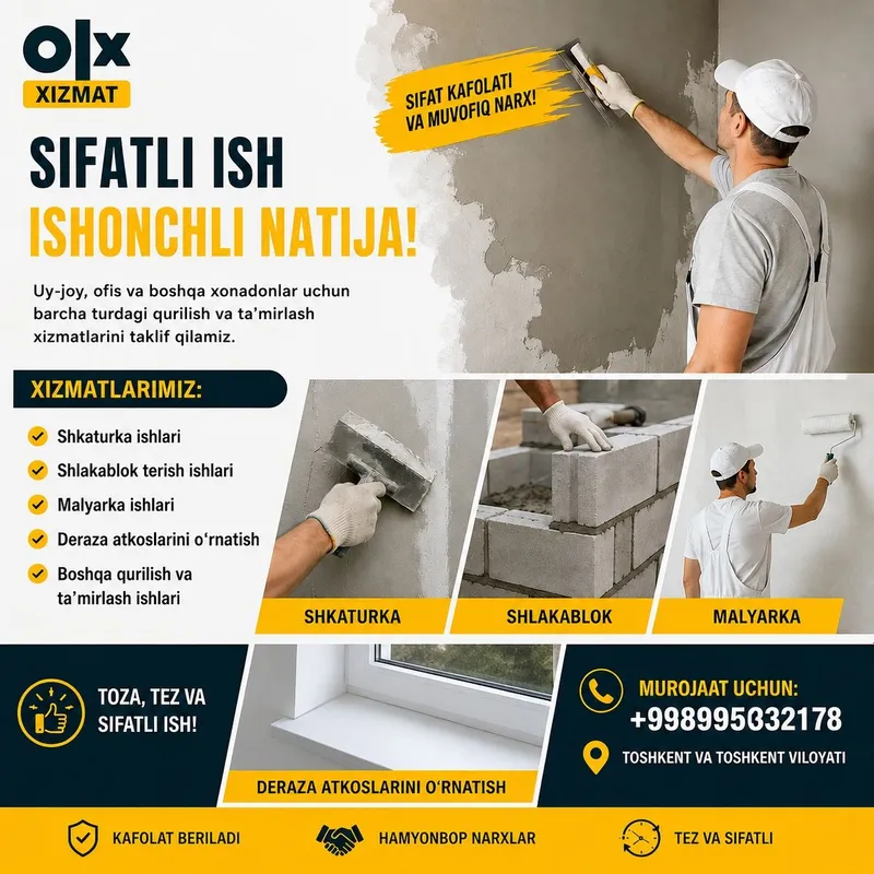 Sifatli usta xizmatlari