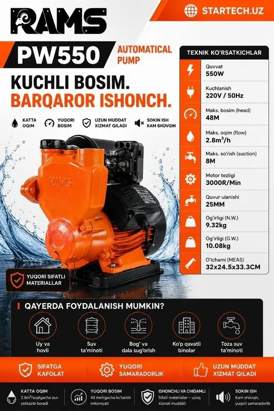 RAMS|PW550 suv nasos 1 RAMS|PW550 suv nasos 1