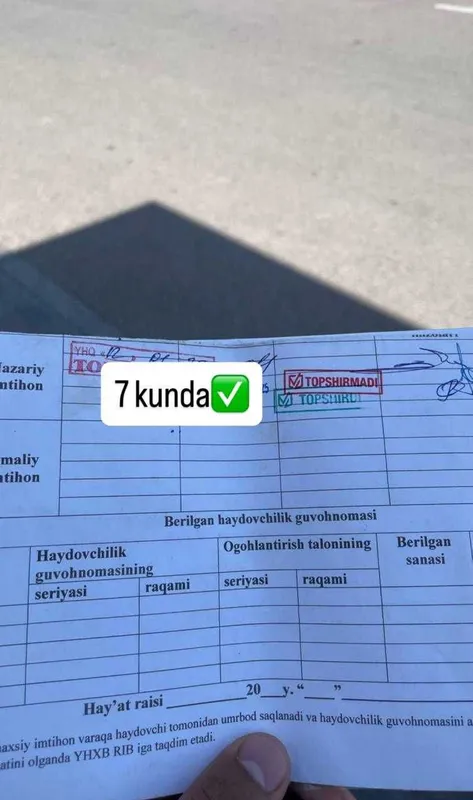 Prava testiga 7 kunda tayyorlov kursi! Avtotest Toshkent Prava testiga 7 kunda tayyorlov kursi! Avtotest Toshkent