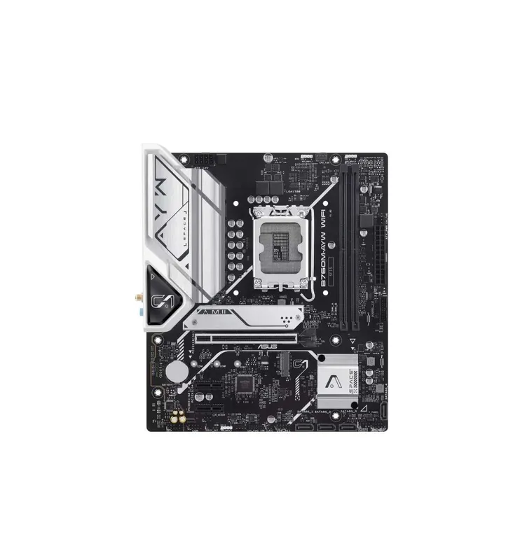 { Материнская плата ASUS B760M-AYW WIFI D4 LGA1700 DDR4 1 { Материнская плата ASUS B760M-AYW WIFI D4 LGA1700 DDR4 1
