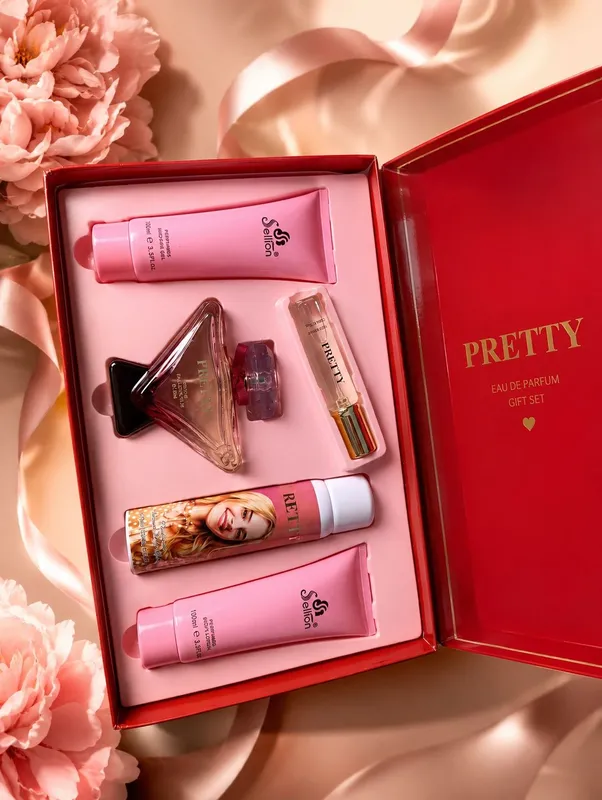 Парфюмерный подарочный набор для девушек Sellion Pretty Intense 5 в 1 1 Парфюмерный подарочный набор для девушек Sellion Pretty Intense 5 в 1 1