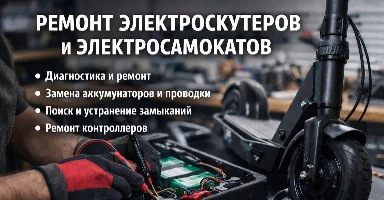 Ремонт электроскутеров и электросамокатов