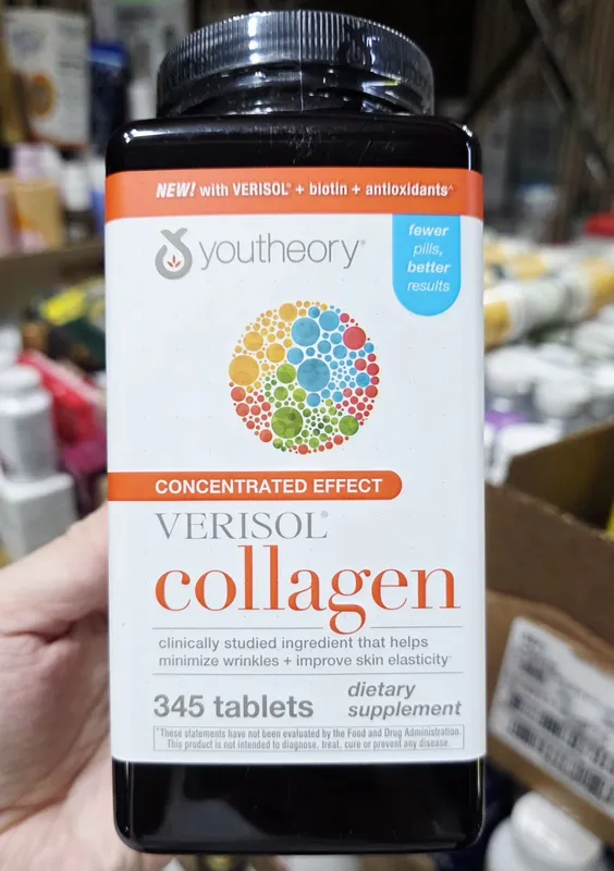 ДОСТАВКИ НЕТ Youtheory пептиды коллагена Verisol + биотин +витамин С