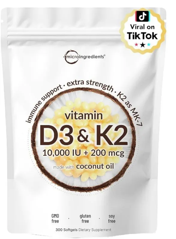 Vitamin D3 k2,10.000 iu+ 200 mcg, витамин д3 к2,Sifatli Va barakali — фото 1
