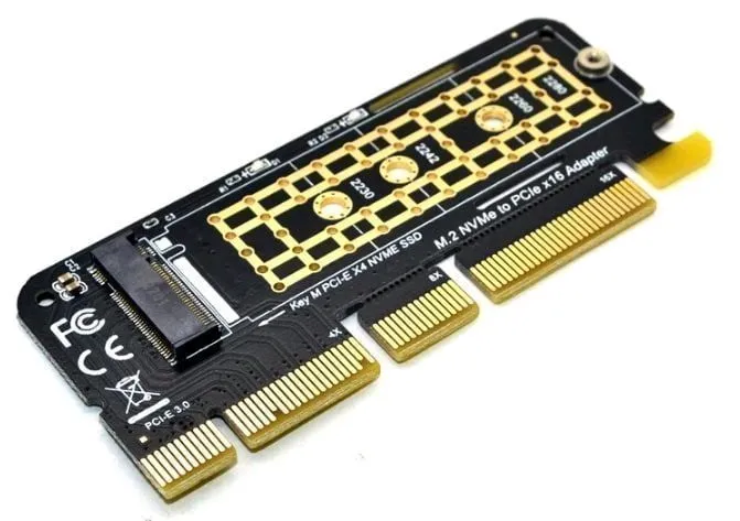 NVMe M2 - PCI-E x16, x8, x4 adapter NVMe M2 - PCI-E x16, x8, x4 adapter
