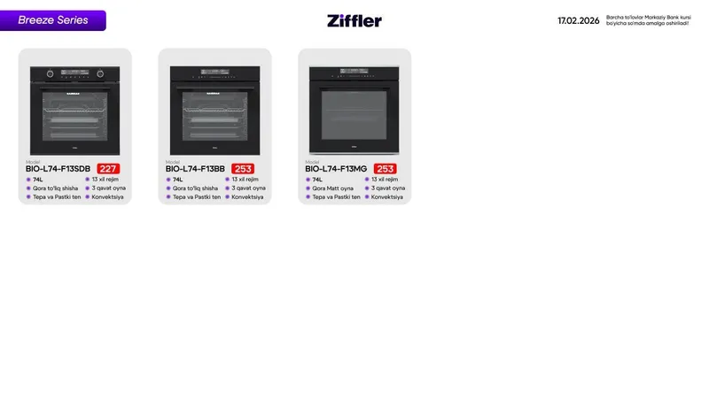 Духовые шкафы Ziffler техника со склада широкий ассортимент — фото 4