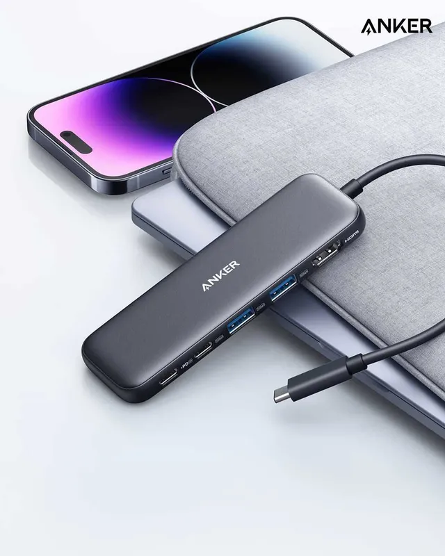 USB Хаб Anker 332 USB-C Hub (5-in-1) 1