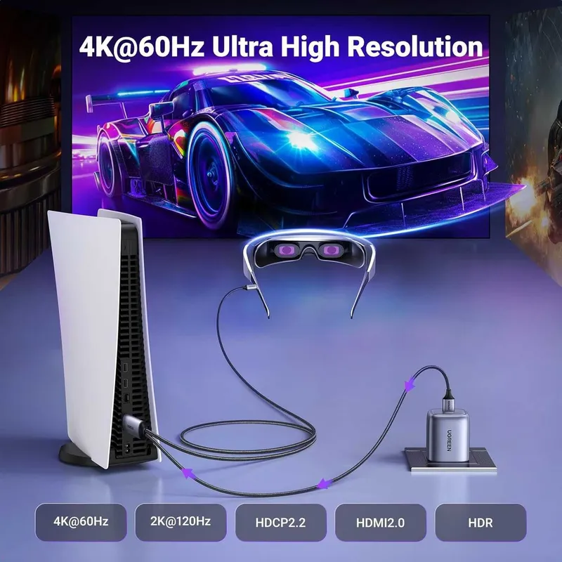 Новинка! Переходник кабель Ugreen USB HDMI to Type-C 4K60Hz — фото 5
