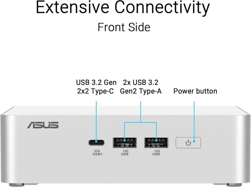 Мини Пк Mini Pc Asus Nuc 15 Pro+ Core Ultra 5 225H 16Gb DDR5 512GB SSD — фото 2