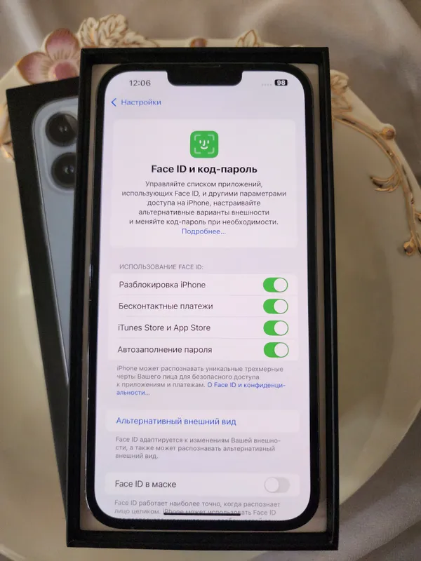 iPhone 13 Pro Max SIM+eSIM, 256 GB, ideal holatda, qutisi bor 7