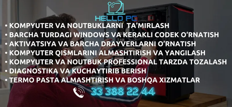 WINDOWS(7,8.1,10,11 Pro) va Barcha Driverlar,Codek,Office — фото 2 WINDOWS(7,8.1,10,11 Pro) va Barcha Driverlar,Codek,Office — фото 2