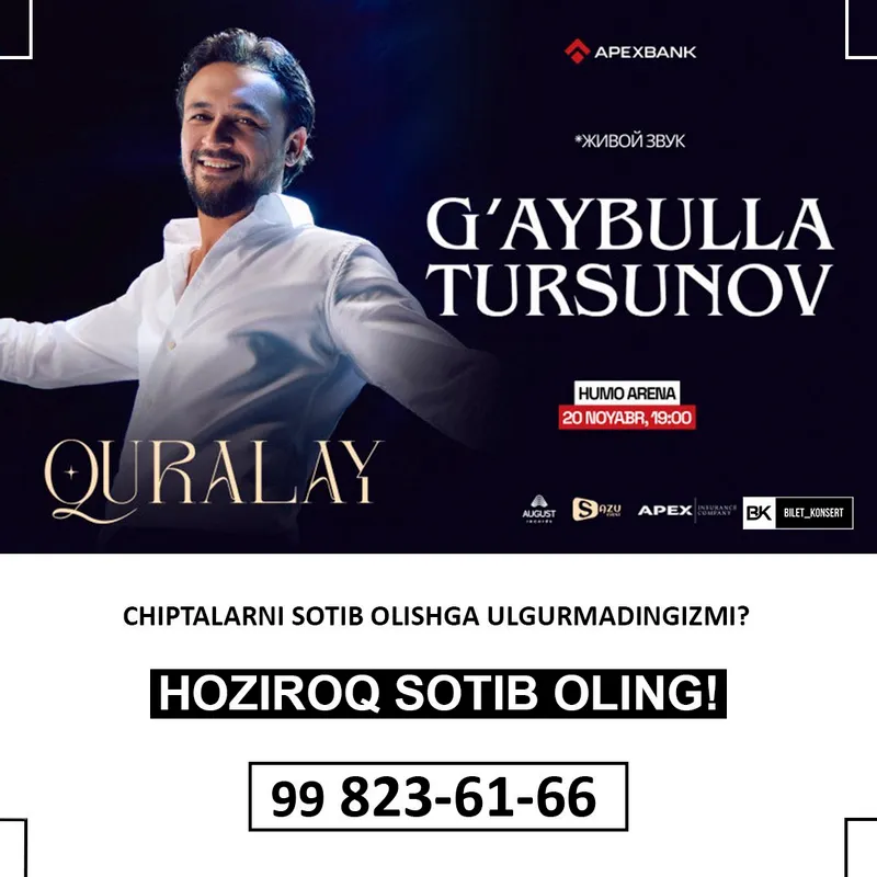 Gaybulla Tursunov konsertiga bilet bor! 1 Gaybulla Tursunov konsertiga bilet bor! 1