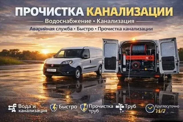 Услуги сантехника Засор чистка труб конализации аппаратом. Сантехник.