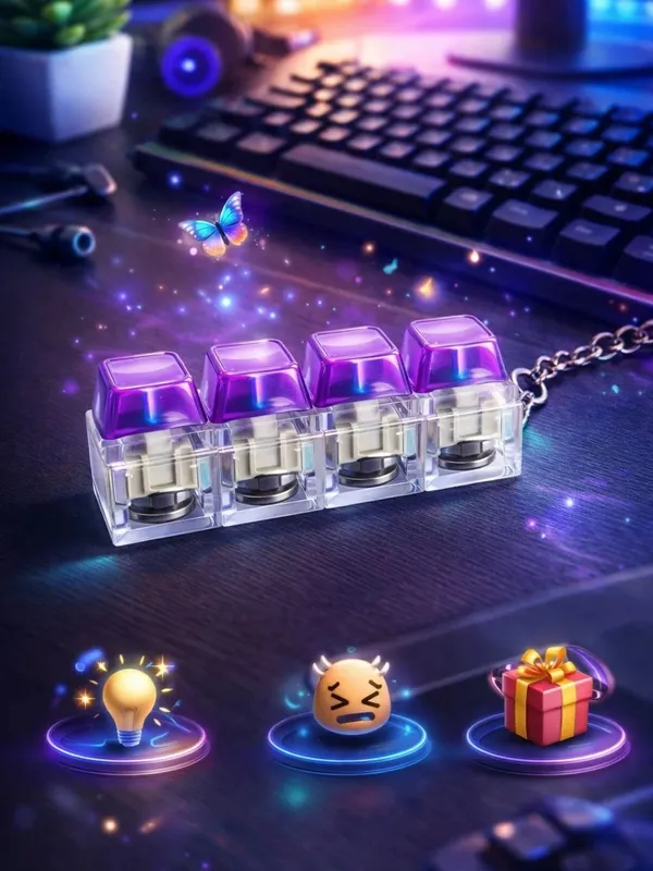 Антистресс клавиши мини keyboard switch брелок.4 штуки click toy стрес