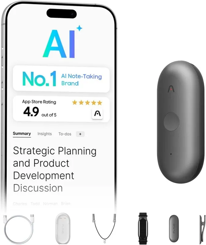 Plaud NotePin S-Диктофон с ИИ! Обновлённая версия! Доставка бесплатно! — фото 1