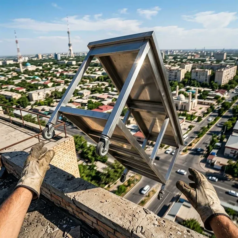 Скинули с 3-го этажа, а он целый! Рабочий стол Нержавейка Nerjaveyka