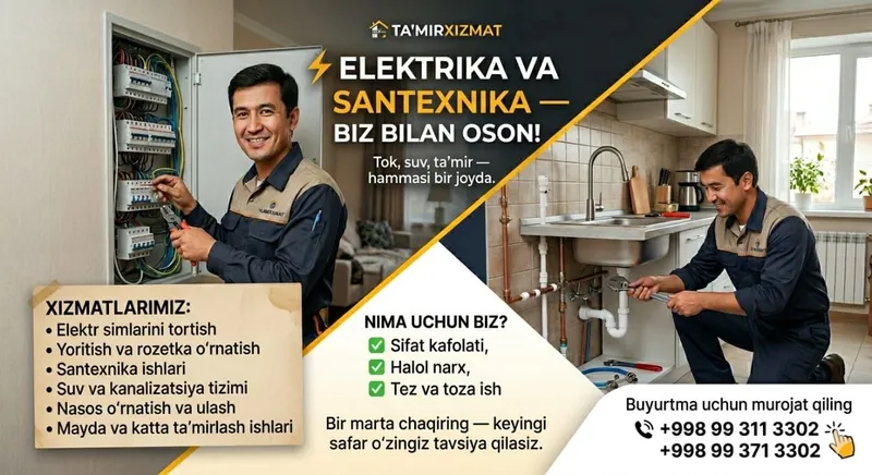 ELEKTRIKA VA SANTEXNIKA XIZMATLARI