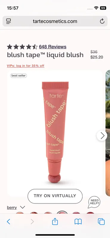 Жидкие румяна Tarte