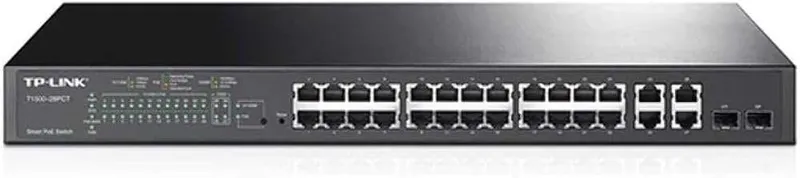 JetStream 24-Portli 10/100Mbps + 4-Portli Gigabit Smart PoE+ Switch