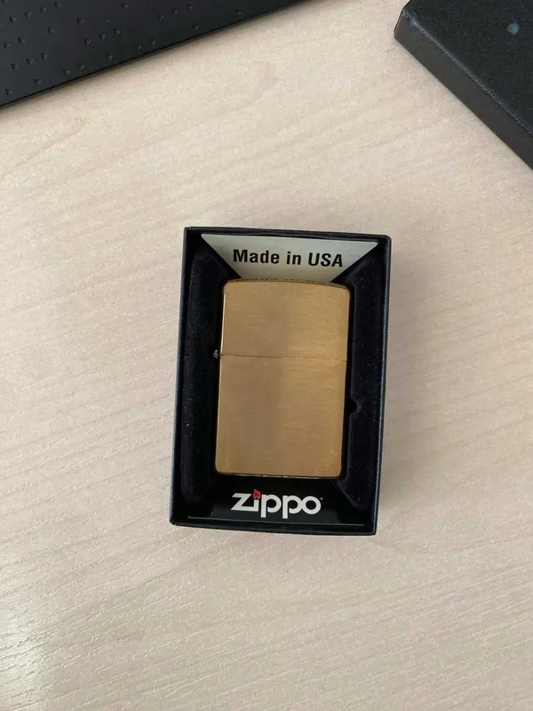 Zippo Lighter Gold Matte 3
