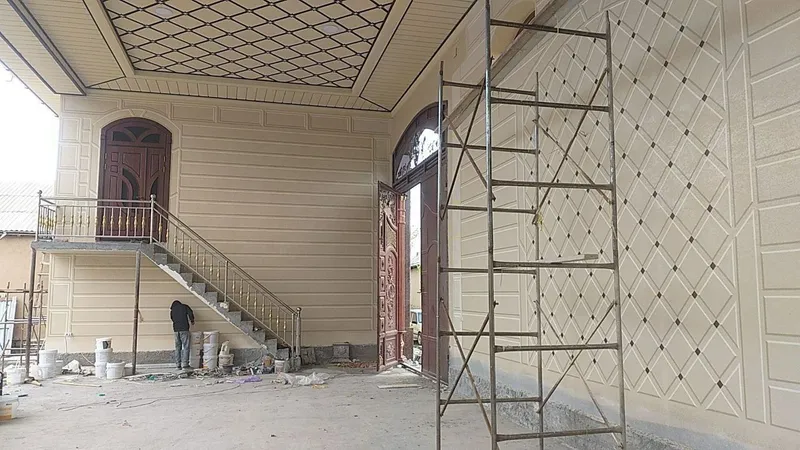 Travertin va Tirma panel Fasad ishlarini sifatli va arzon ishlaymz — фото 4