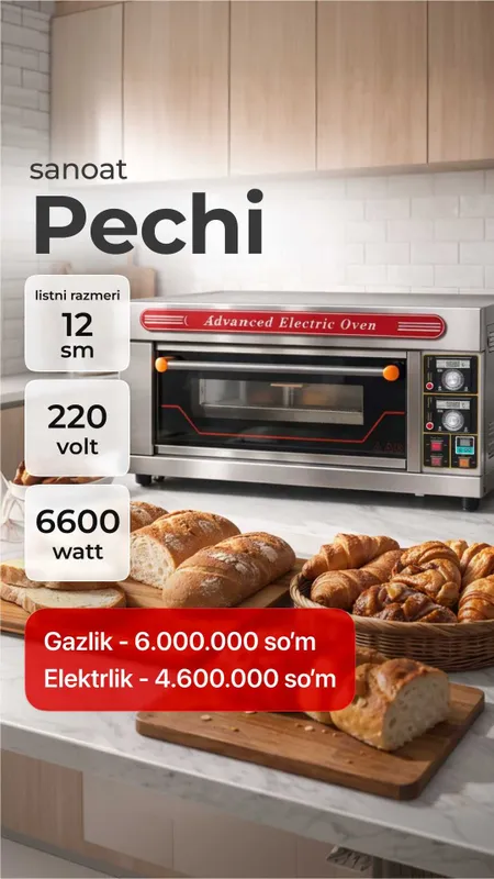 Sanoat pechi (elektrik/gazli) - Промышленная печь (электрическая/газ)
