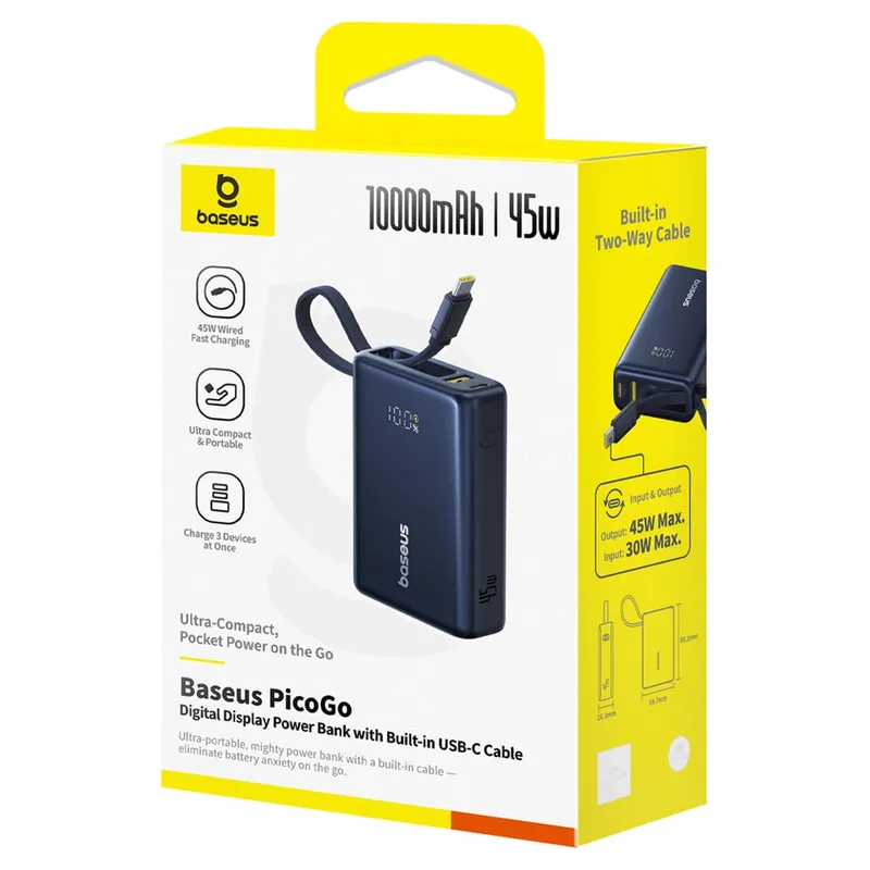 Baseus 10000mAh 45W tashqi akkumulyator 1