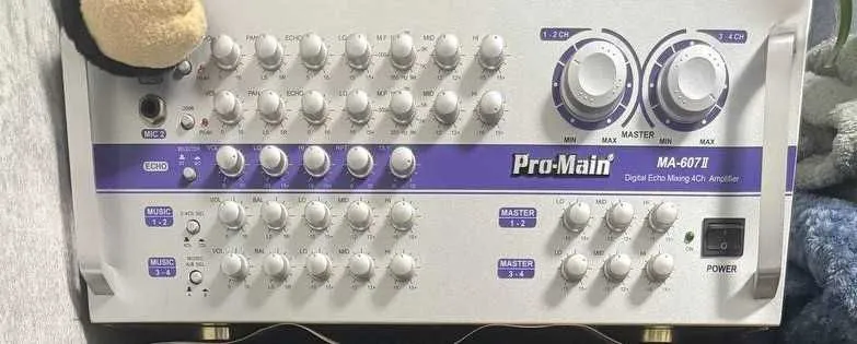 4-канальный усилитель Pro-Main MA-607 II с эффектом Echo Корейский 4-канальный усилитель Pro-Main MA-607 II с эффектом Echo Корейский