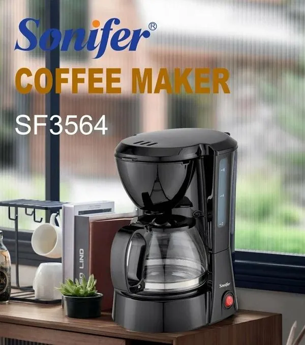 Кофеварка Sonifer SF-3564, капельная, для американо и эспрессо Кофеварка Sonifer SF-3564, капельная, для американо и эспрессо