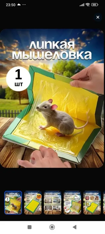 Липкая ловушка для мышей и крыс