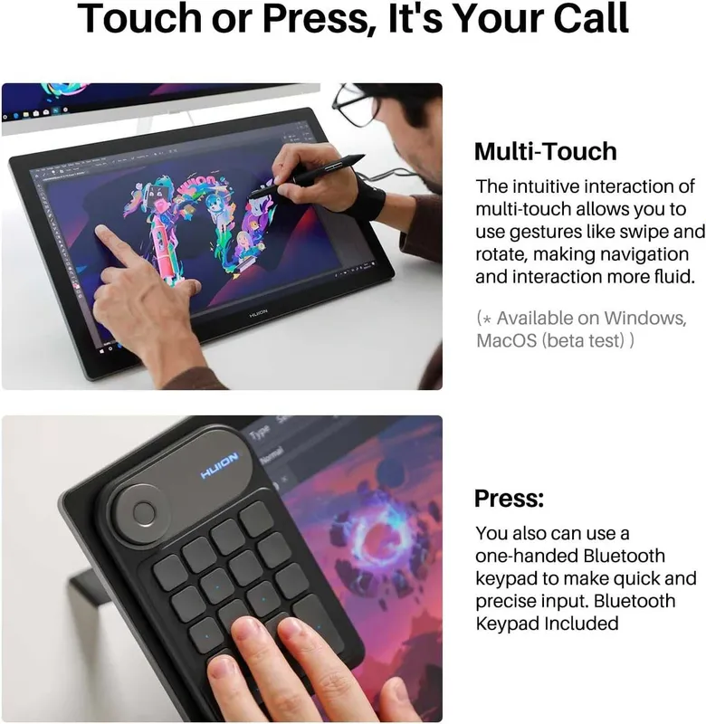 Графический планшет с экраном HUION KAMVAS Pro 19 4K UHD Touchscreen 7 Графический планшет с экраном HUION KAMVAS Pro 19 4K UHD Touchscreen 7