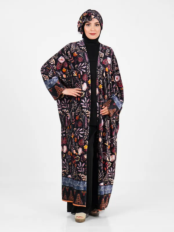 Abaya stil vilyur xalat 4