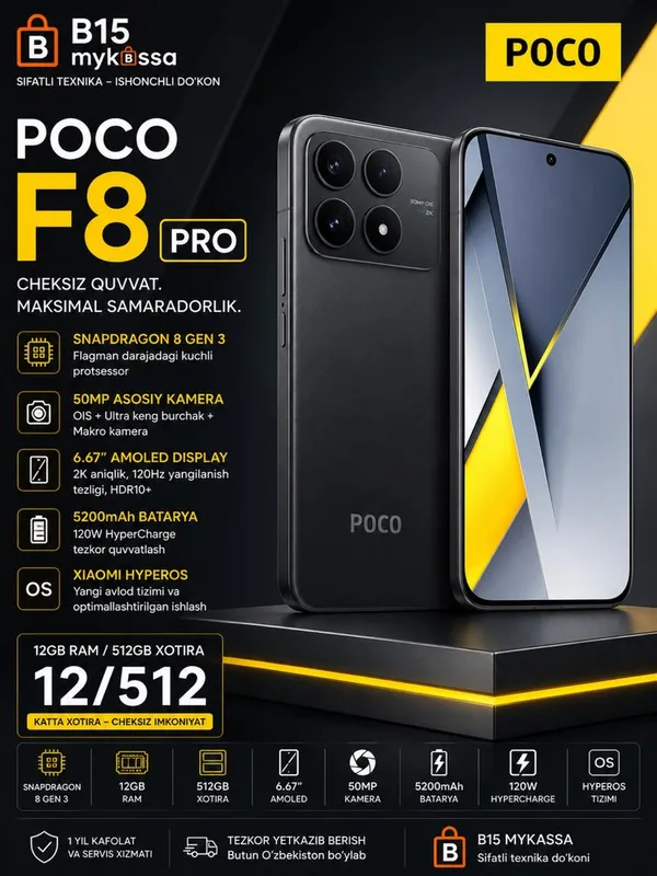 Poco f8 pro 12/512 • Dastavka • New