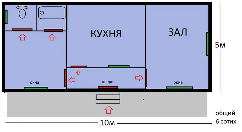 Сдается дачный дом 2 комнатный 6 сотых