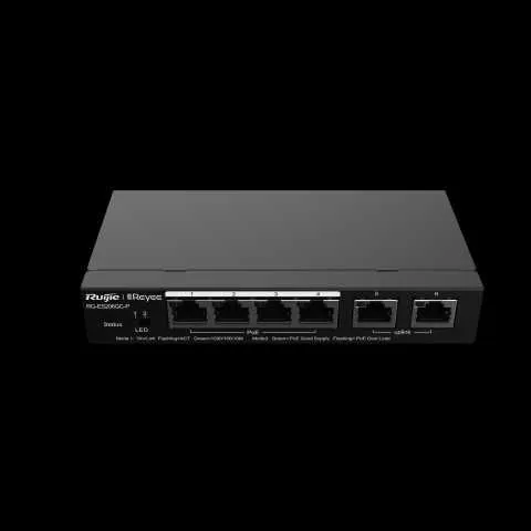 6-порт. гигабит управляемый PoE смарт-коммутатор Ruijie RG-ES206GC-P — фото 2