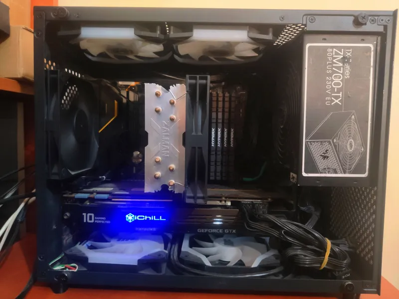 Компактный и тихий пк на r7 5800x 32gb 1080ti