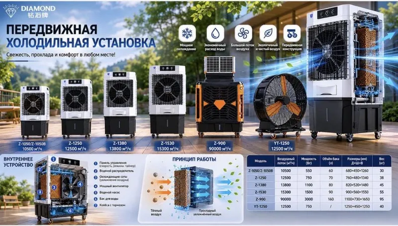 Воздухоохладители Diamond увлажнитель очиститель vadinoy ohladitel 2