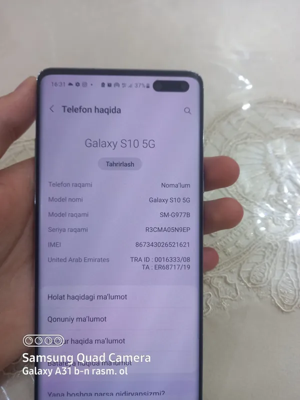 Samsung s10 + 5g karobka yoq!! — фото 4