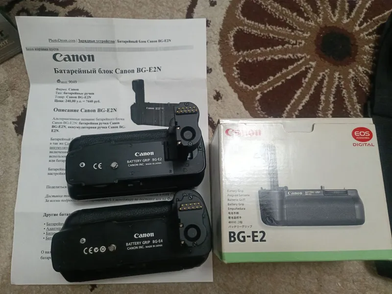 Продаются оригинальные батарейные блоки Canon BG-E2 и Canon BG-E4. Оба Продаются оригинальные батарейные блоки Canon BG-E2 и Canon BG-E4. Оба