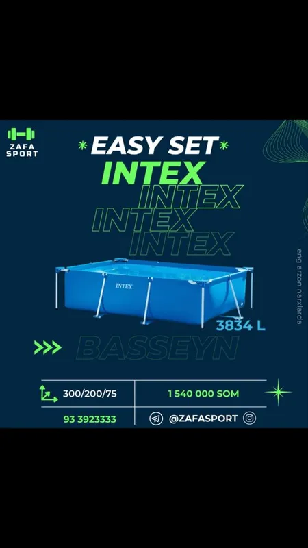 Basseyn Intex stoykali 3x2x75sm sifatli mahsulot yetkazib berish bor ! — фото 5