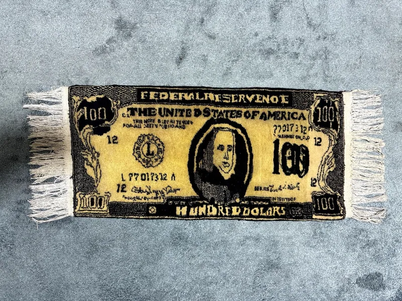 100$ Ковер доллар редкий эксклюзив Hand made ручная работа 1