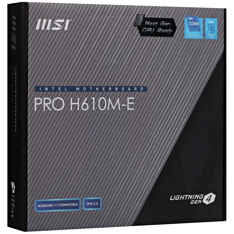 - Материнская плата MSI PRO H610M-E DDR5 3