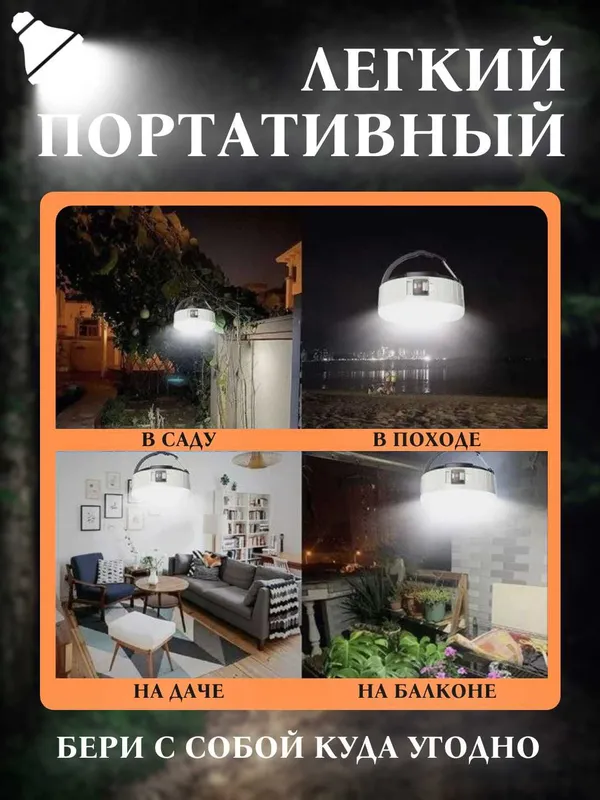 Светильник круглый, на солнечной батарее — фото 4